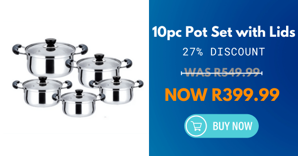 10pc Pot Set with Lids