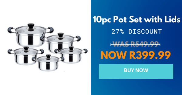 10pc Pot Set with Lids