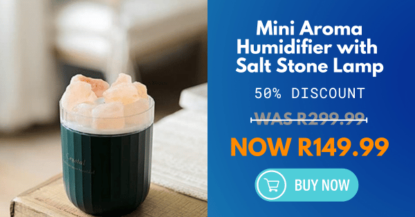 Mini Aroma Humidifier with Salt Stone Lamp