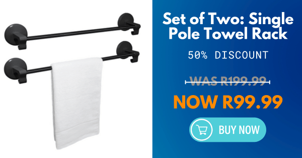 Set of Two: Single Pole Towel Rack