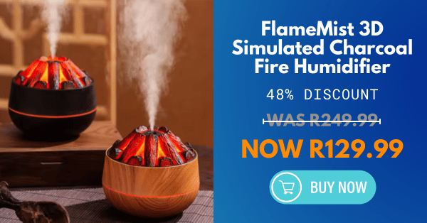 FlameMist 3D Simulated Charcoal Fire Humidifier